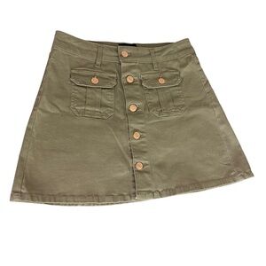 Celebrity Pink Olive Green Button Up Mini Skirt • Used • Size: XSmall​